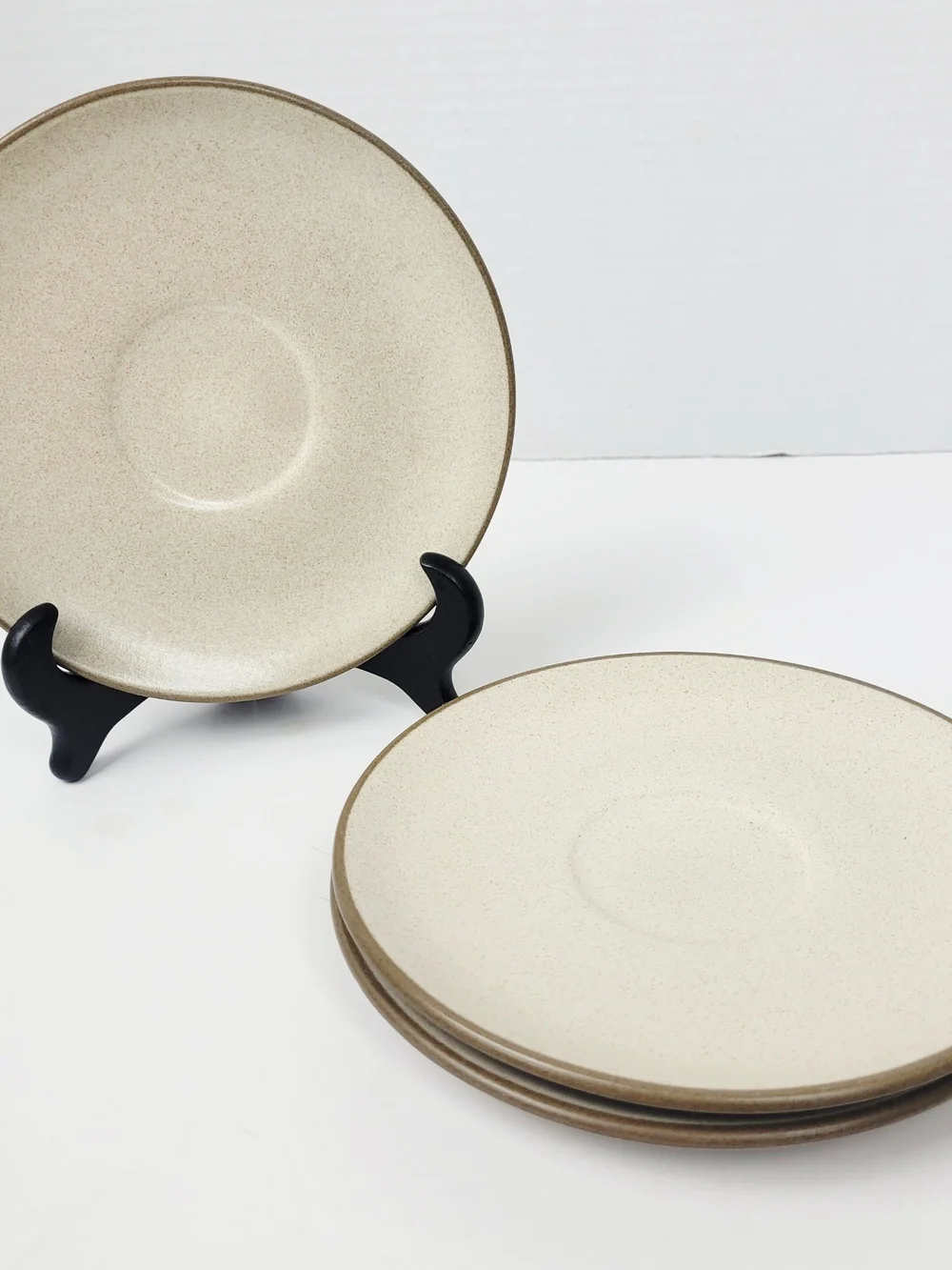 Vtg 70s~Heath Ceramics Sandalwood Coupe Line Saucer~6